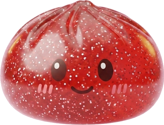 Glitter Dumpling Squishy Rouge Chance — squishy anti-stress slow-rise kawaii