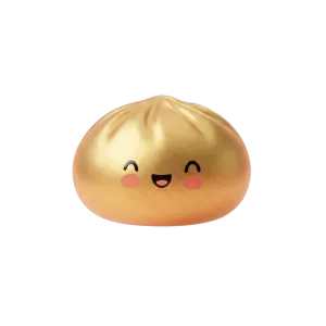 Dumpling Squishy Doré Lucky — squishy anti-stress slow-rise kawaii
