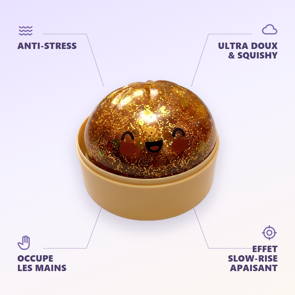 Squishy Bun Mystery Dumpling Surprise — anti-stress, ultra doux, effet slow-rise