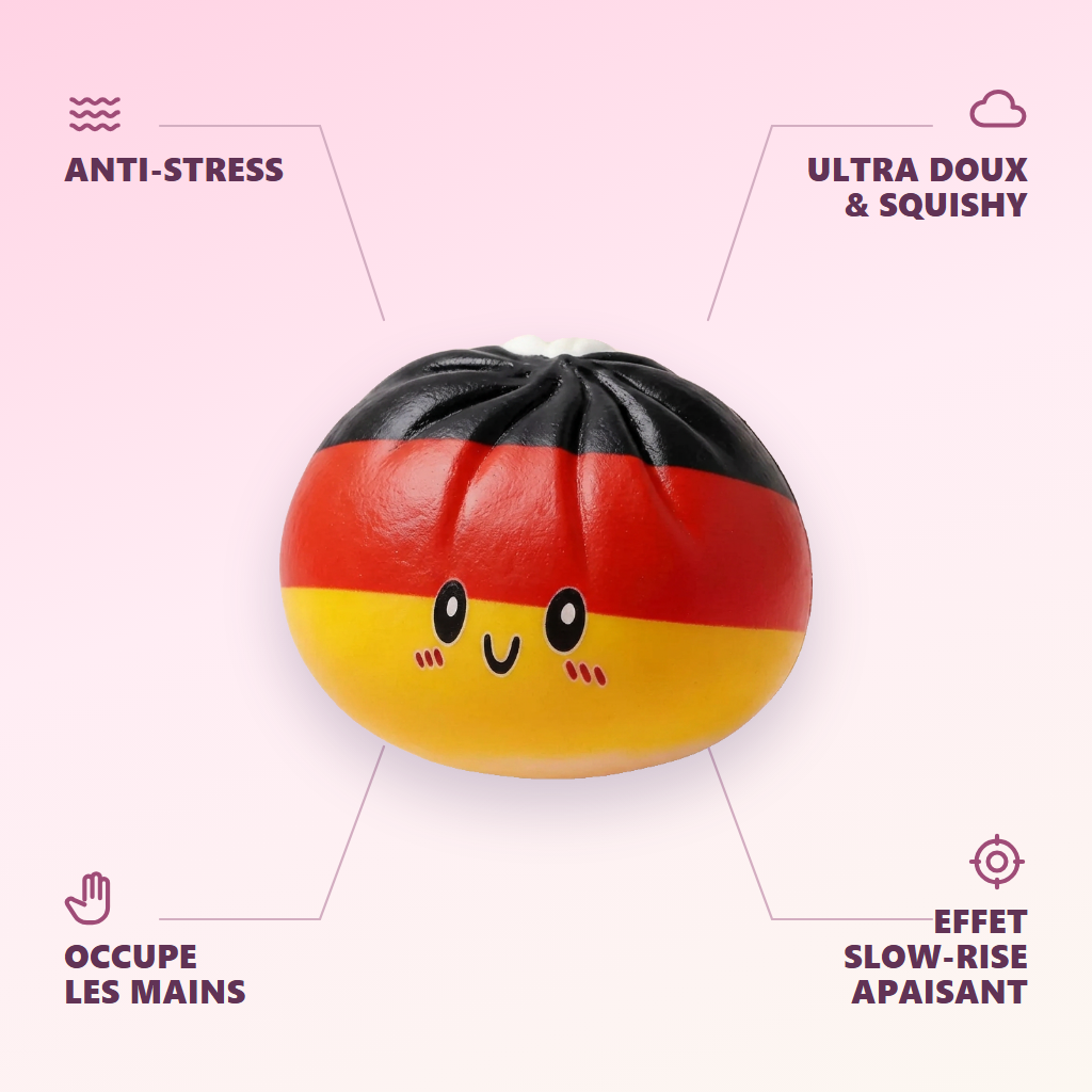 Squishy Dumpling Allemagne — anti-stress, ultra doux, effet slow-rise