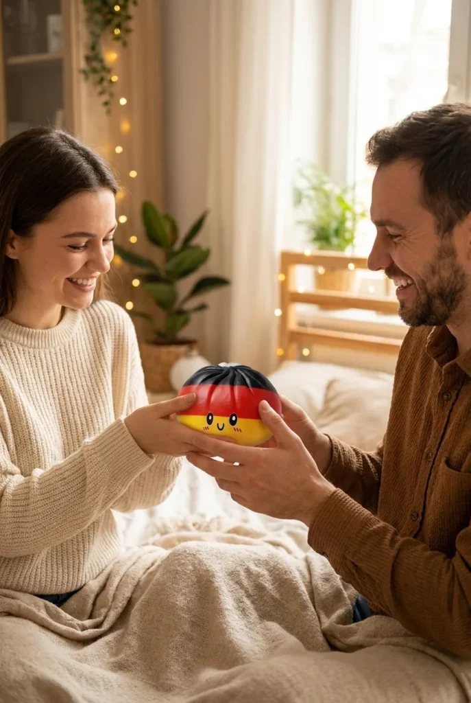 Squishy Dumpling Allemagne offert en cadeau entre deux personnes