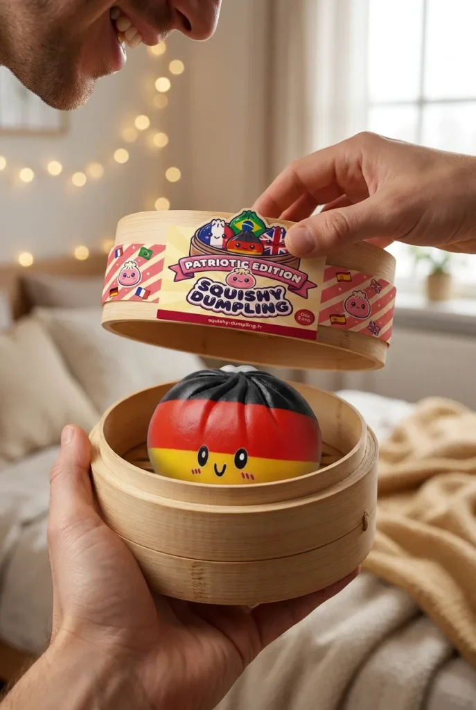 Déballage du Squishy Dumpling Allemagne — la boîte panier vapeur s'ouvre
