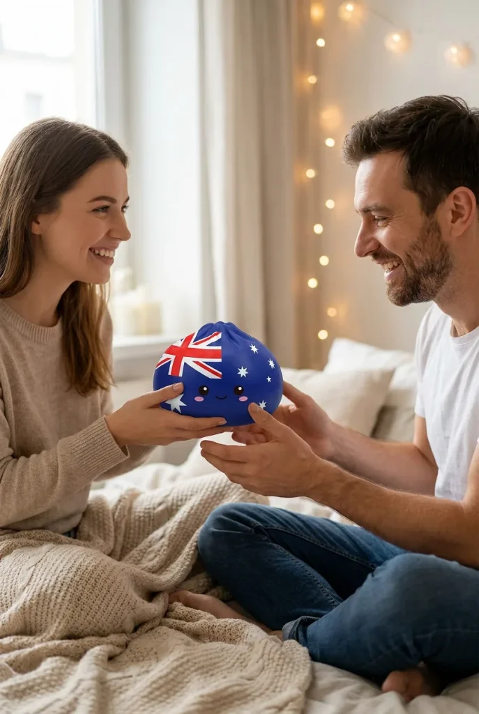 Squishy Dumpling Australie offert en cadeau entre deux personnes