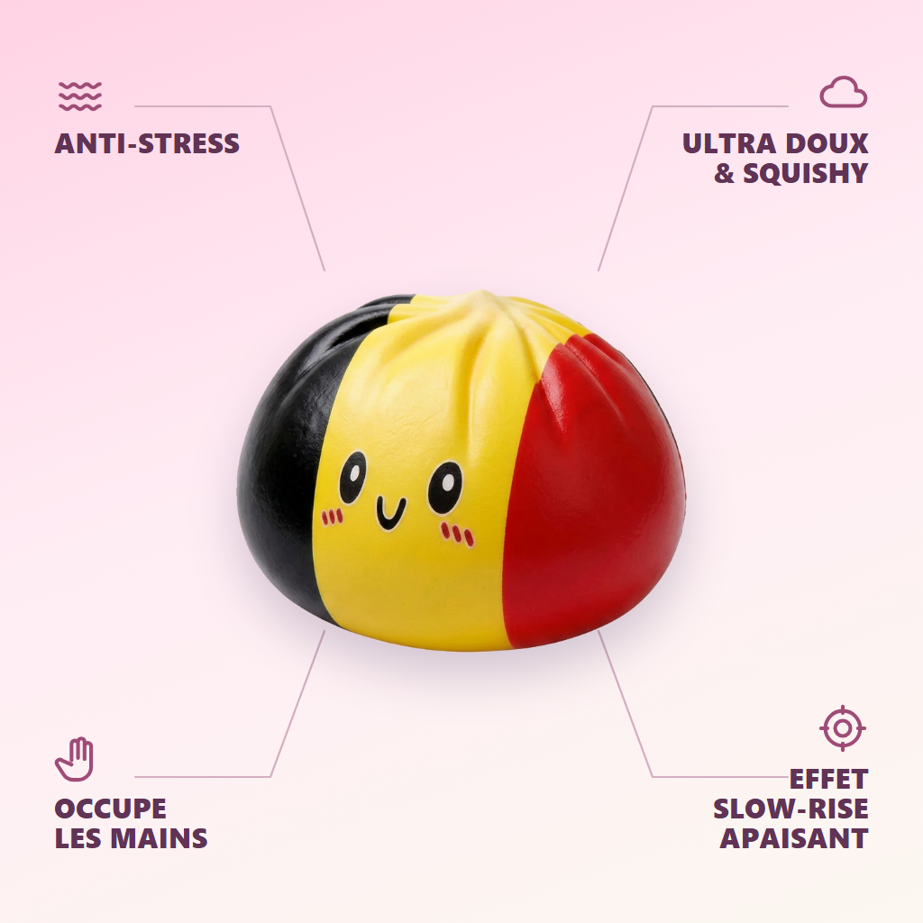 Squishy Dumpling Belgique — anti-stress, ultra doux, effet slow-rise