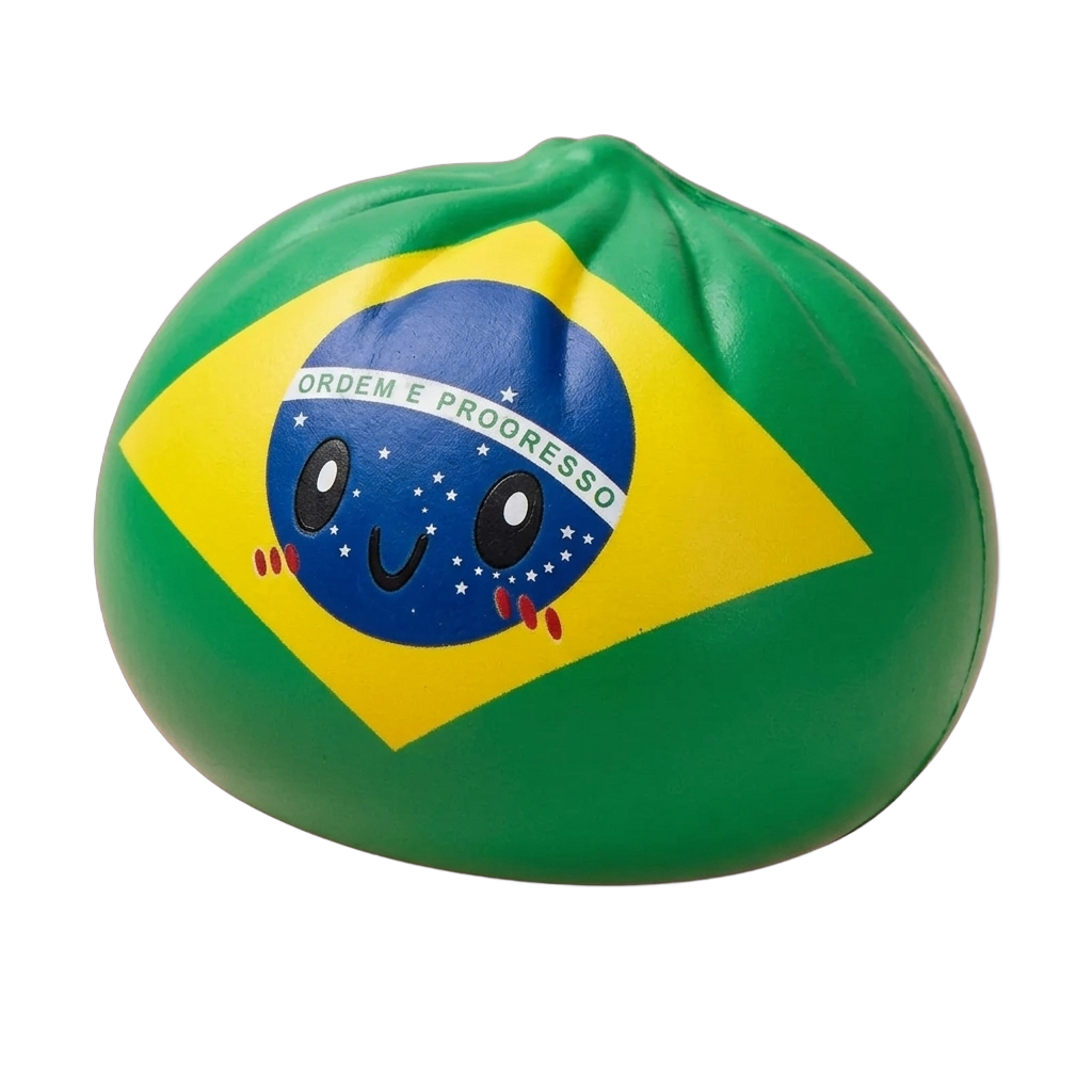 Squishy Dumpling Brésil — squishy anti-stress slow-rise kawaii
