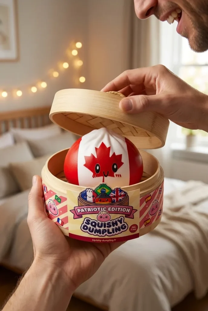 Déballage du Squishy Dumpling Canada — la boîte panier vapeur s'ouvre