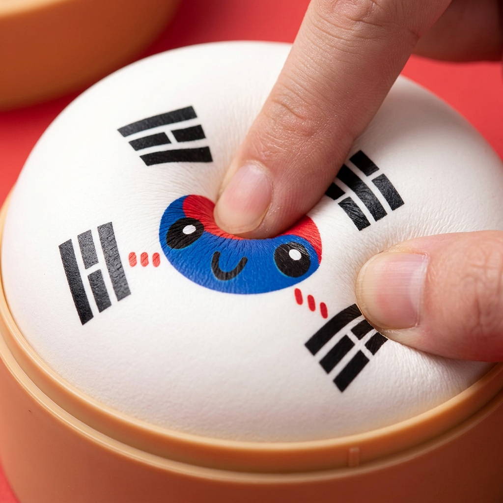 Squishy Dumpling Corée du Sud — effet slow-rise, la mousse regonfle