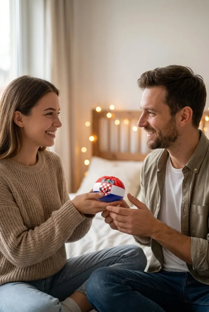 Squishy Dumpling Croatie offert en cadeau entre deux personnes
