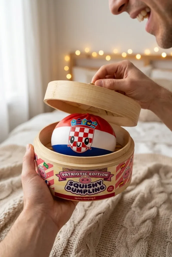 Déballage du Squishy Dumpling Croatie — la boîte panier vapeur s'ouvre