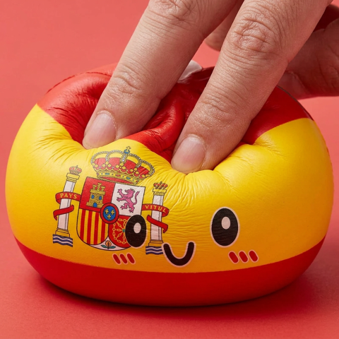 Squishy Dumpling Espagne pressé dans la main, matière squishy
