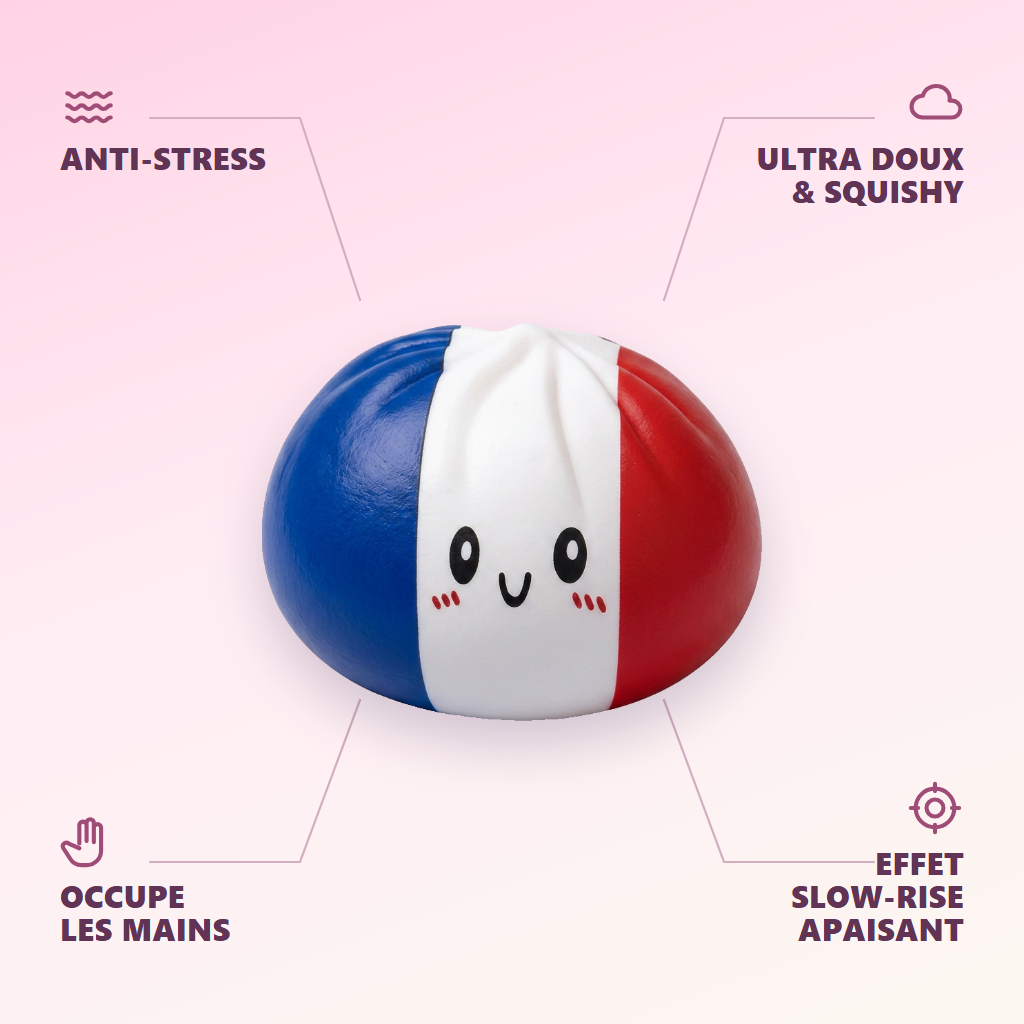 Squishy Dumpling France — anti-stress, ultra doux, effet slow-rise