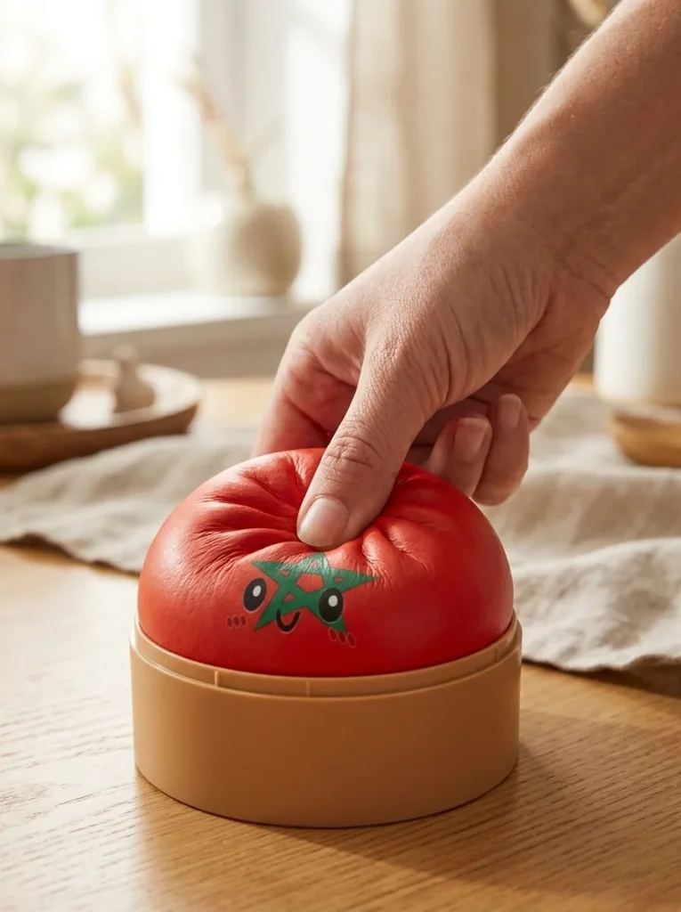 Squishy Dumpling Maroc pressé dans la main — effet squishy slow-rise