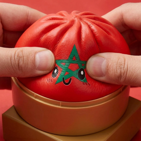 Squishy Dumpling Maroc — effet slow-rise, la mousse regonfle