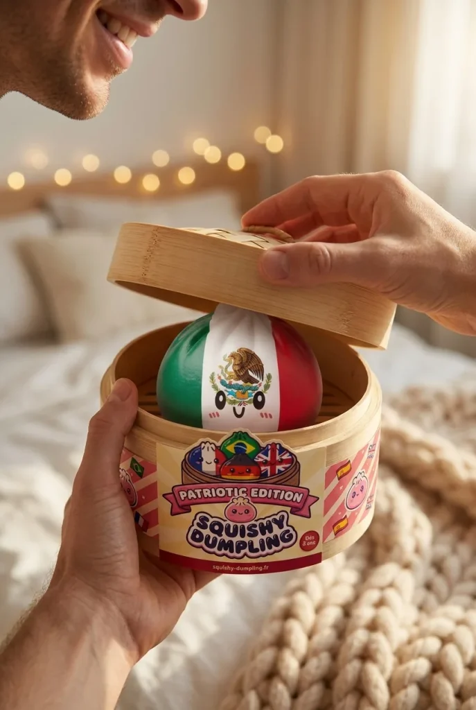 Déballage du Squishy Dumpling Mexique — la boîte panier vapeur s'ouvre