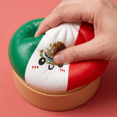 Squishy Dumpling Mexique — effet slow-rise, la mousse regonfle
