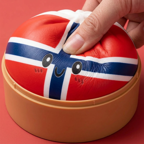 Squishy Dumpling Norvège — effet slow-rise, la mousse regonfle
