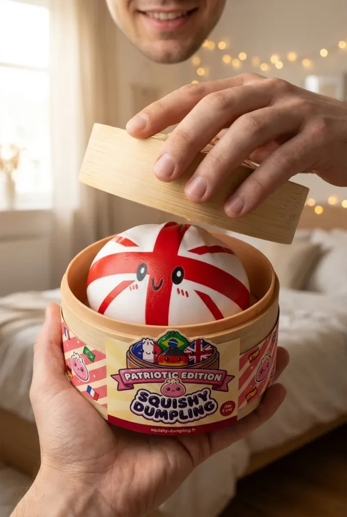 Déballage du Squishy Dumpling Royaume-Uni — la boîte panier vapeur s'ouvre