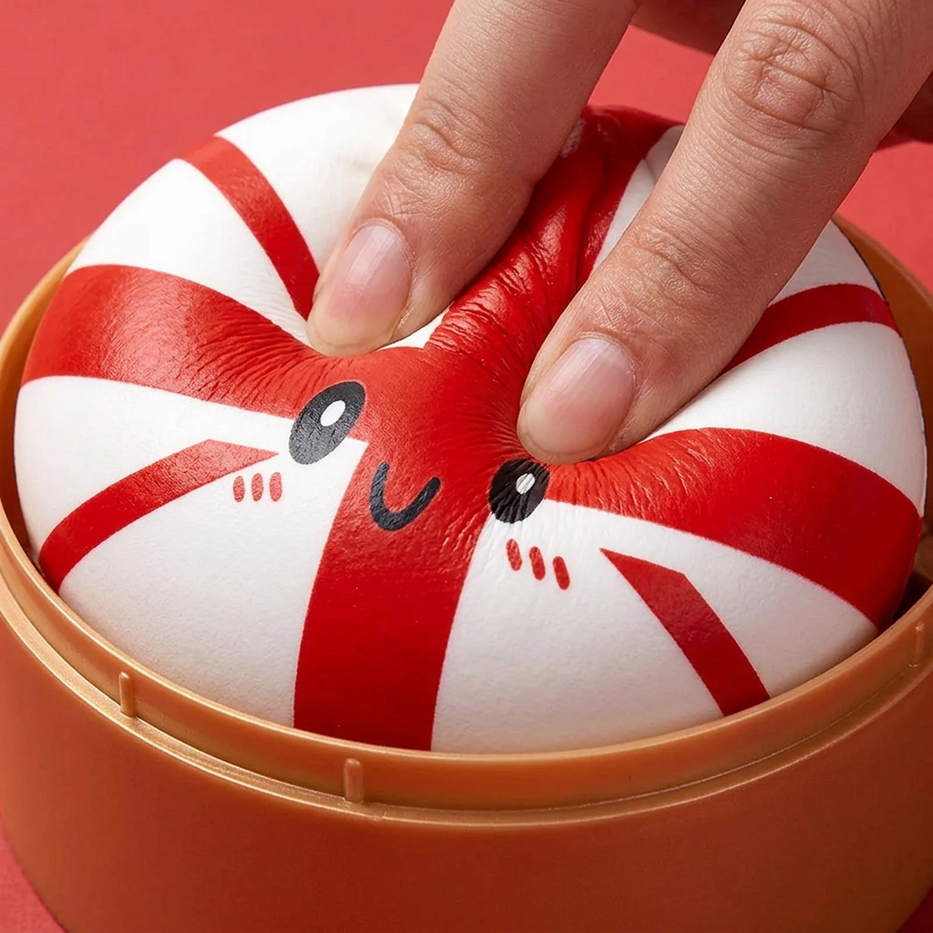 Squishy Dumpling Royaume-Uni — effet slow-rise, la mousse regonfle