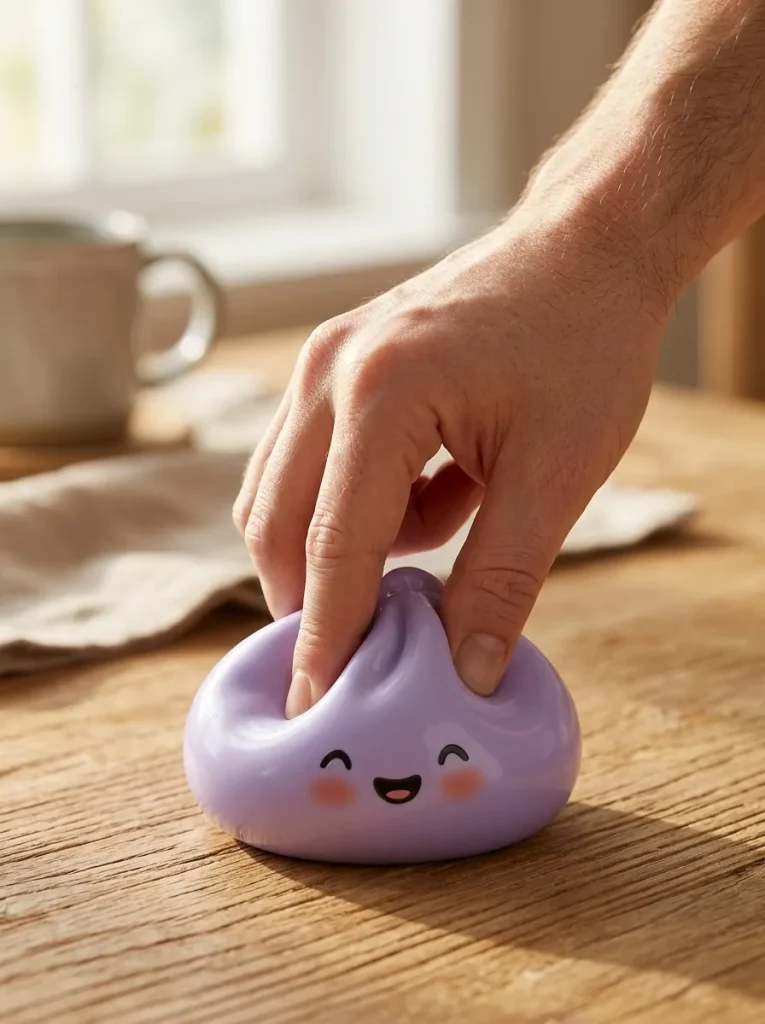 Dumpling Squishy Mystery Peluche Surprise pressé dans la main — effet squishy slow-rise