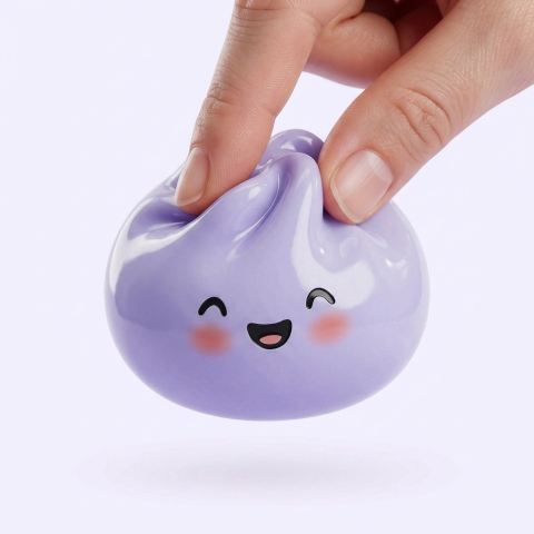 Dumpling Squishy Mystery Peluche Surprise pressé dans la main, matière squishy