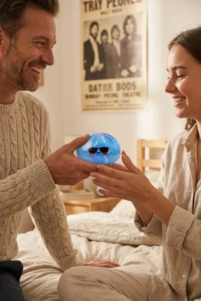 Dumpling Squishy Lunettes De Soleil offert en cadeau entre deux personnes