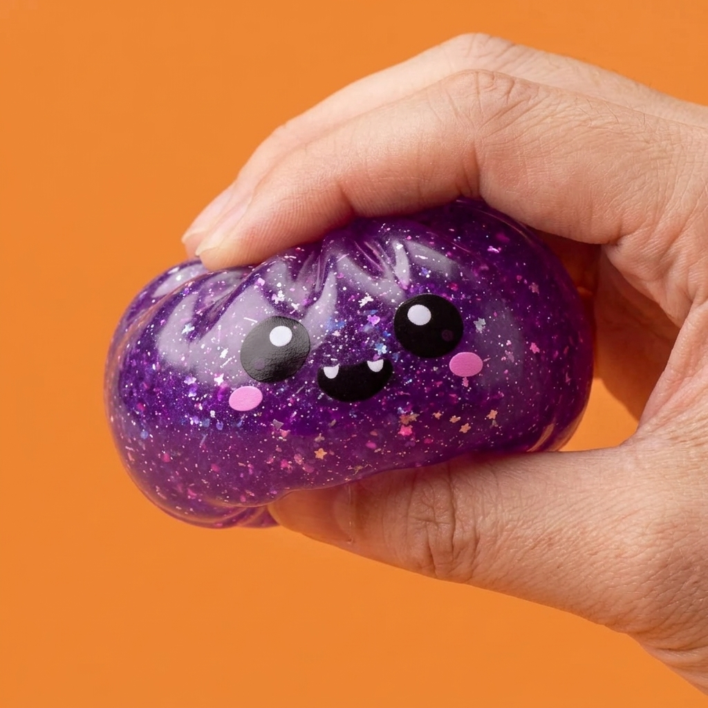 Squishy Dumpling Vampire Glitter Halloween — effet slow-rise, la mousse regonfle