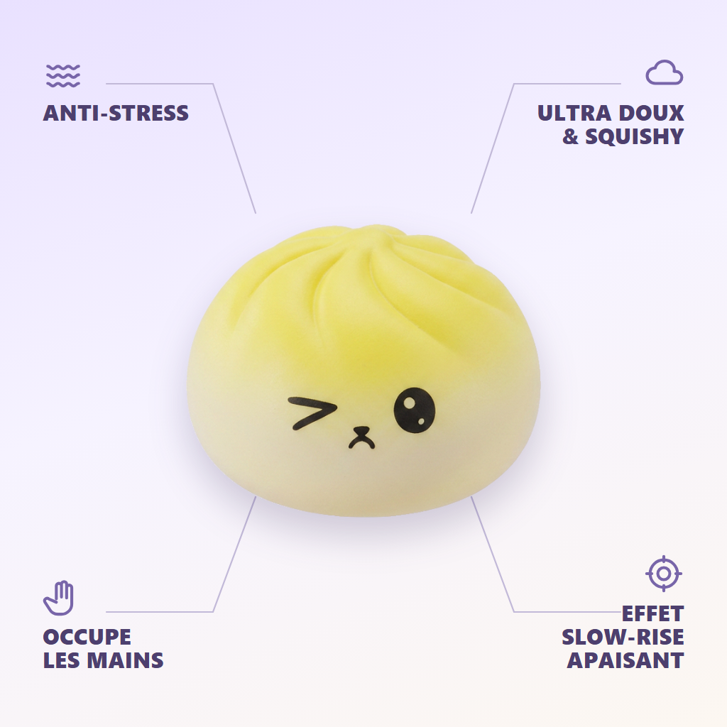 Mystery Dumpling Squishy Viral Tendance — anti-stress, ultra doux, effet slow-rise