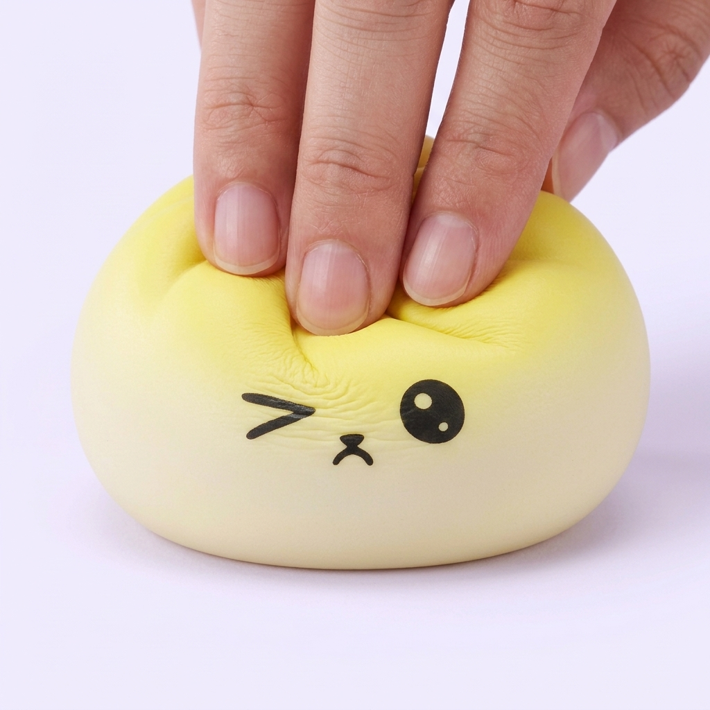 Mystery Dumpling Squishy Viral Tendance pressé dans la main, matière squishy