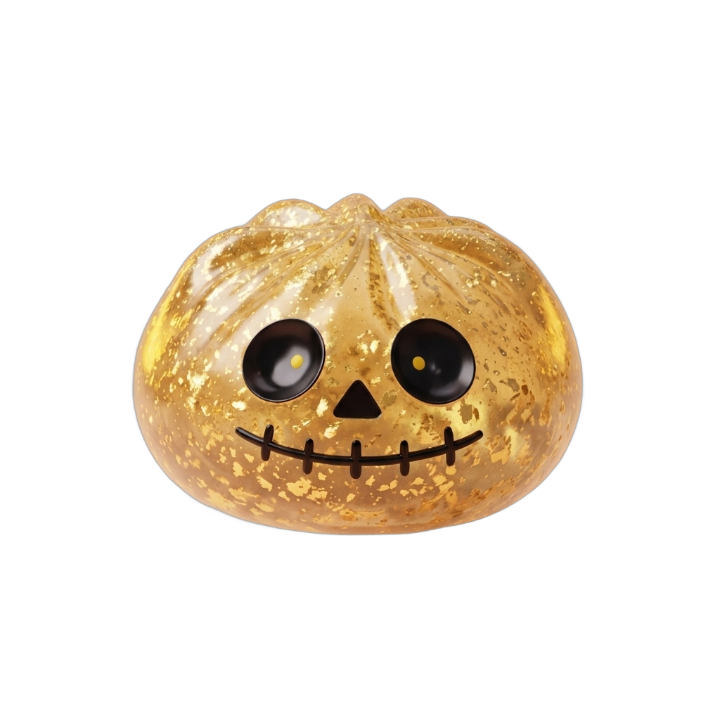 Dumpling Squishy Zombie Halloween Glitter Doré — squishy anti-stress slow-rise kawaii
