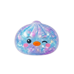 Dumpling Squishy Pingouin Bleu Galaxy — squishy anti-stress slow-rise kawaii