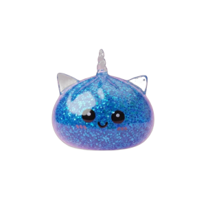 Squishy Dumpling Licorne Bleue Glitter — squishy anti-stress slow-rise kawaii