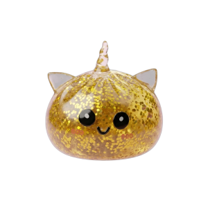 Squishy Dumpling Licorne Dorée Glitter — squishy anti-stress slow-rise kawaii
