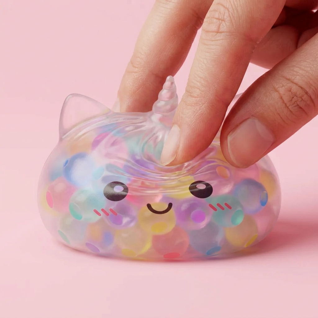 Squishy Dumpling Licorne Pastel Multicolore Bubble pressé dans la main, matière squishy