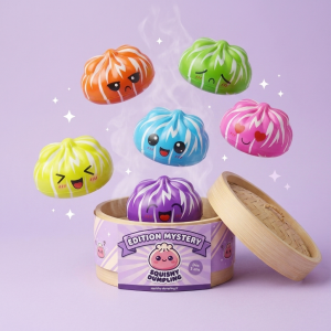 Squishy Dumpling Mystery Happy Faces — squishy anti-stress slow-rise kawaii