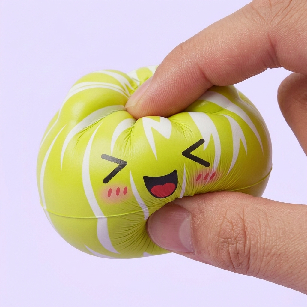 Squishy Dumpling Mystery Happy Faces — effet slow-rise, la mousse regonfle