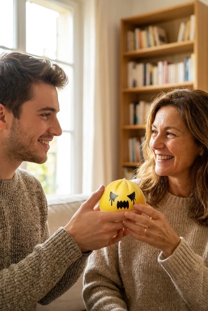 Squishy Dumpling Fantôme Mystery offert en cadeau entre deux personnes