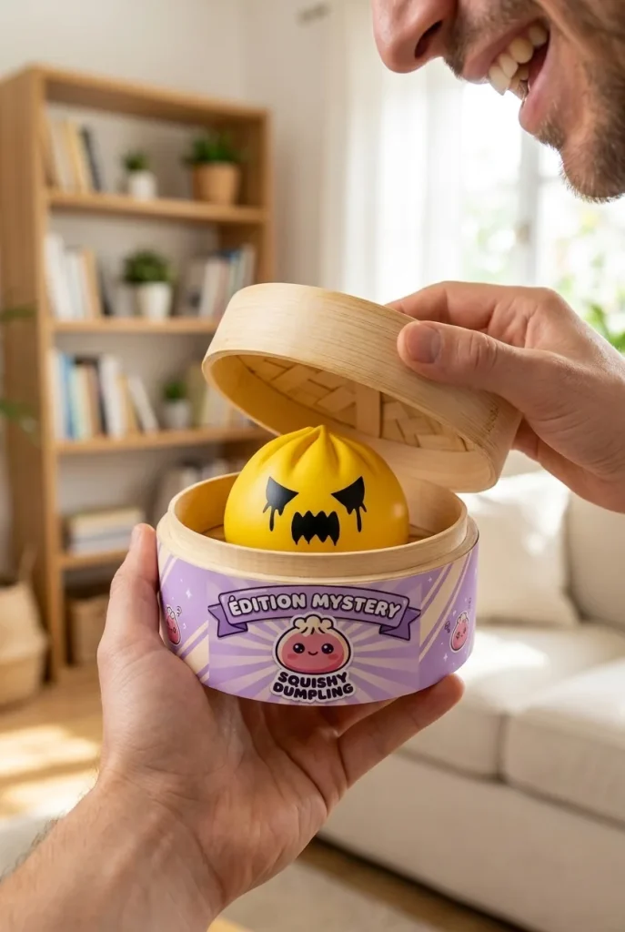 Déballage du Squishy Dumpling Fantôme Mystery — la boîte panier vapeur s'ouvre
