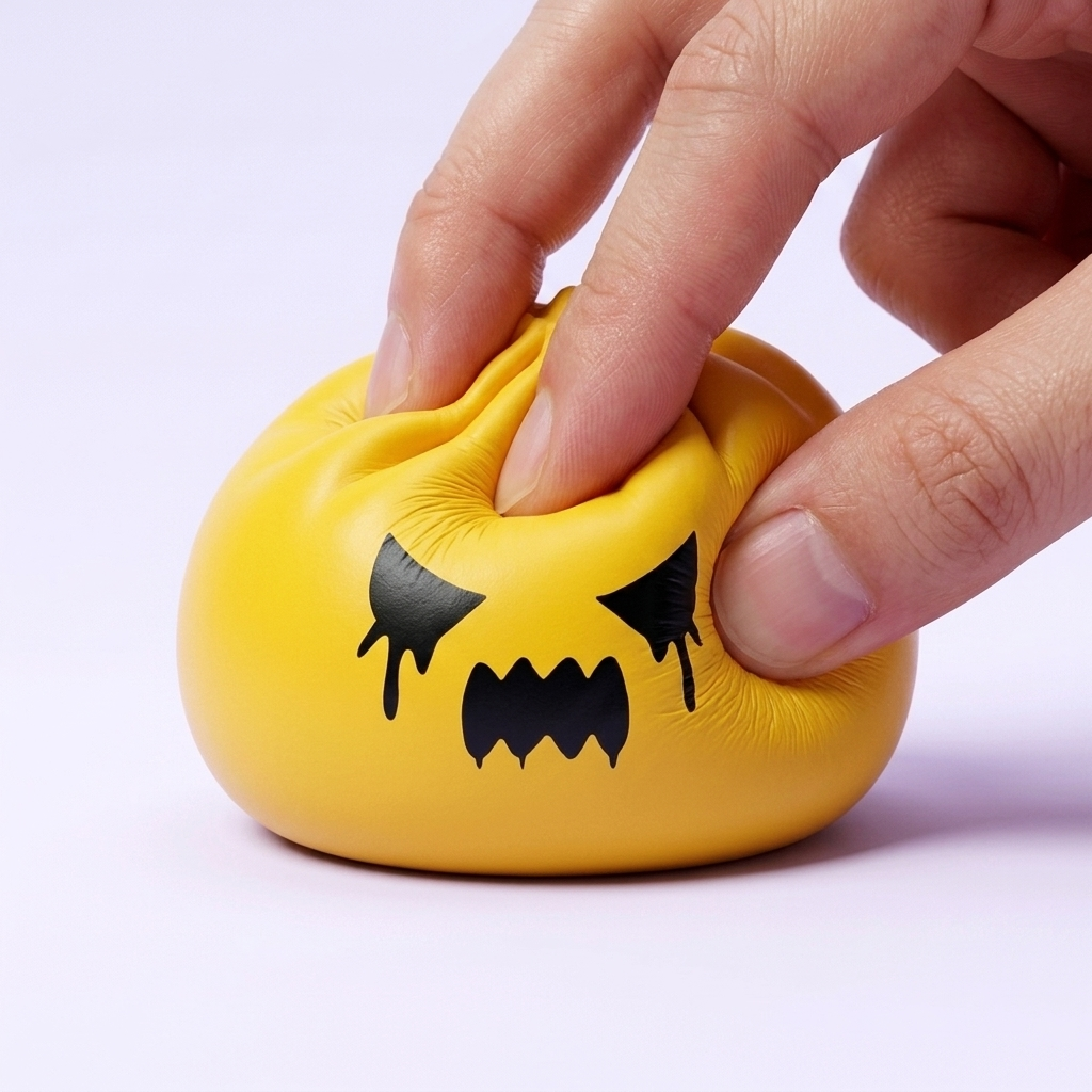 Squishy Dumpling Fantôme Mystery pressé dans la main, matière squishy