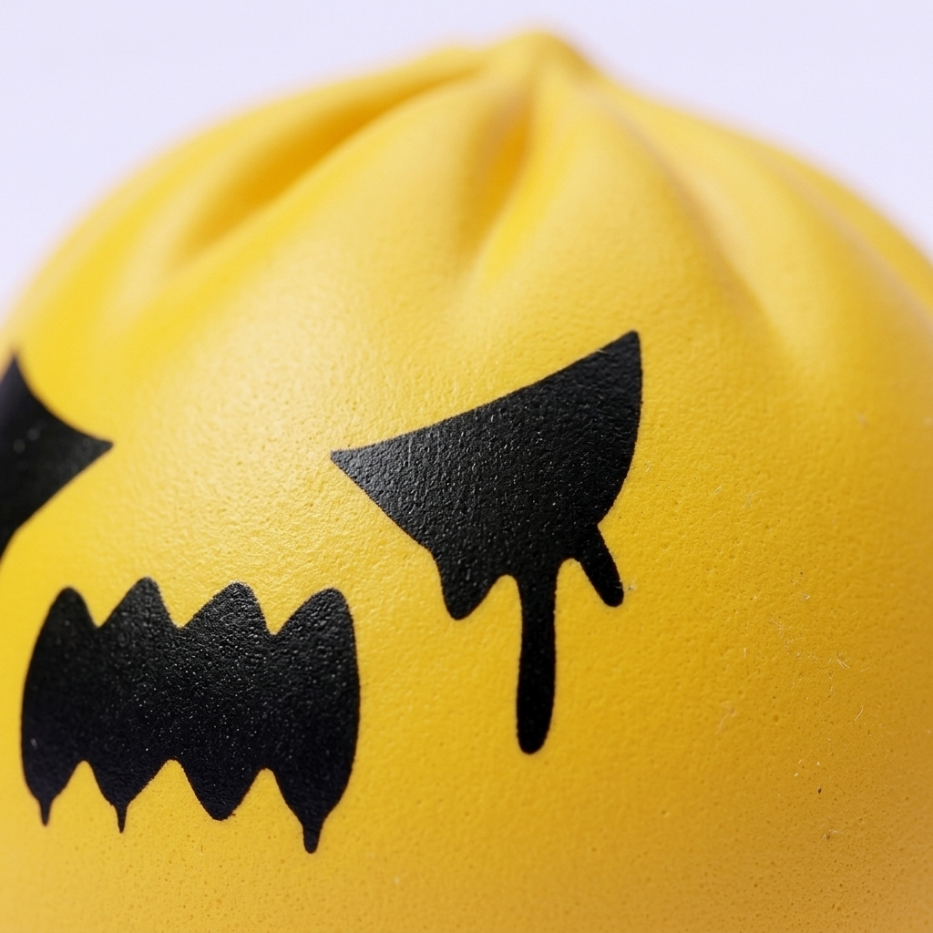 Squishy Dumpling Fantôme Mystery — gros plan macro sur la texture