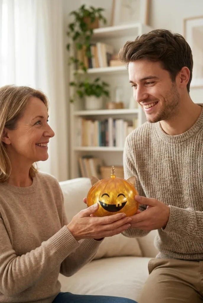 Dumpling Squishy Licorne Cornue Mystère Halloween offert en cadeau entre deux personnes
