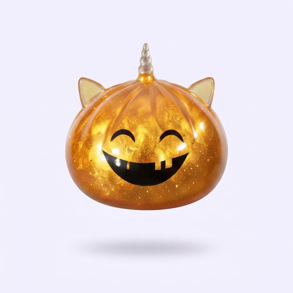 Dumpling Squishy Licorne Cornue Mystère Halloween — le squishy rare de la mystery box