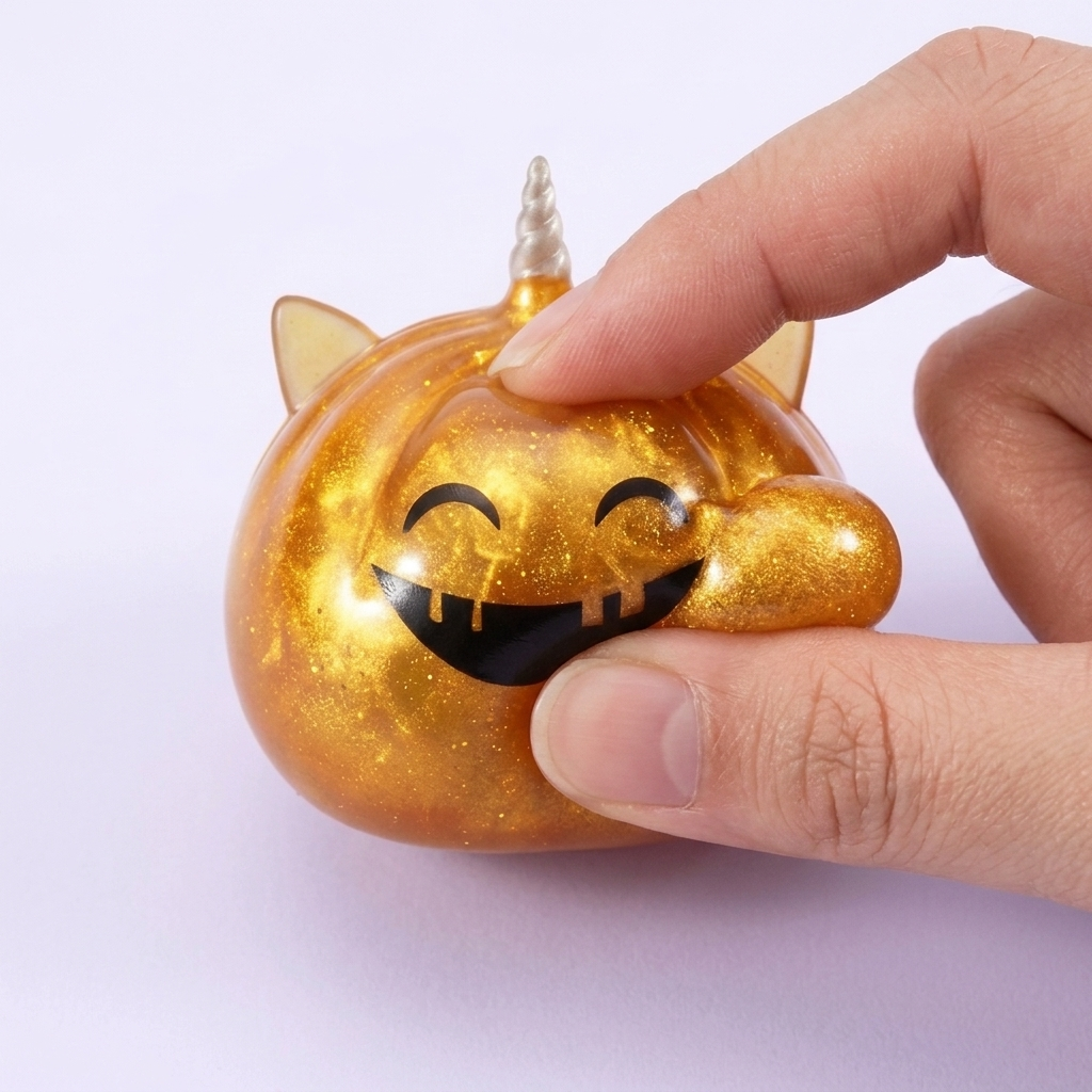 Dumpling Squishy Licorne Cornue Mystère Halloween — effet slow-rise, la mousse regonfle