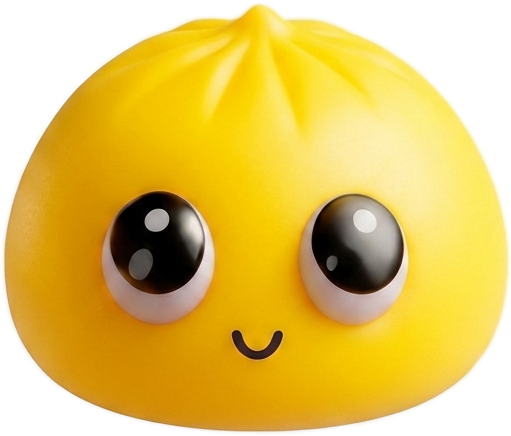 Dumpling Squishy Mystery Pop Grands Yeux — squishy seul, taille réelle