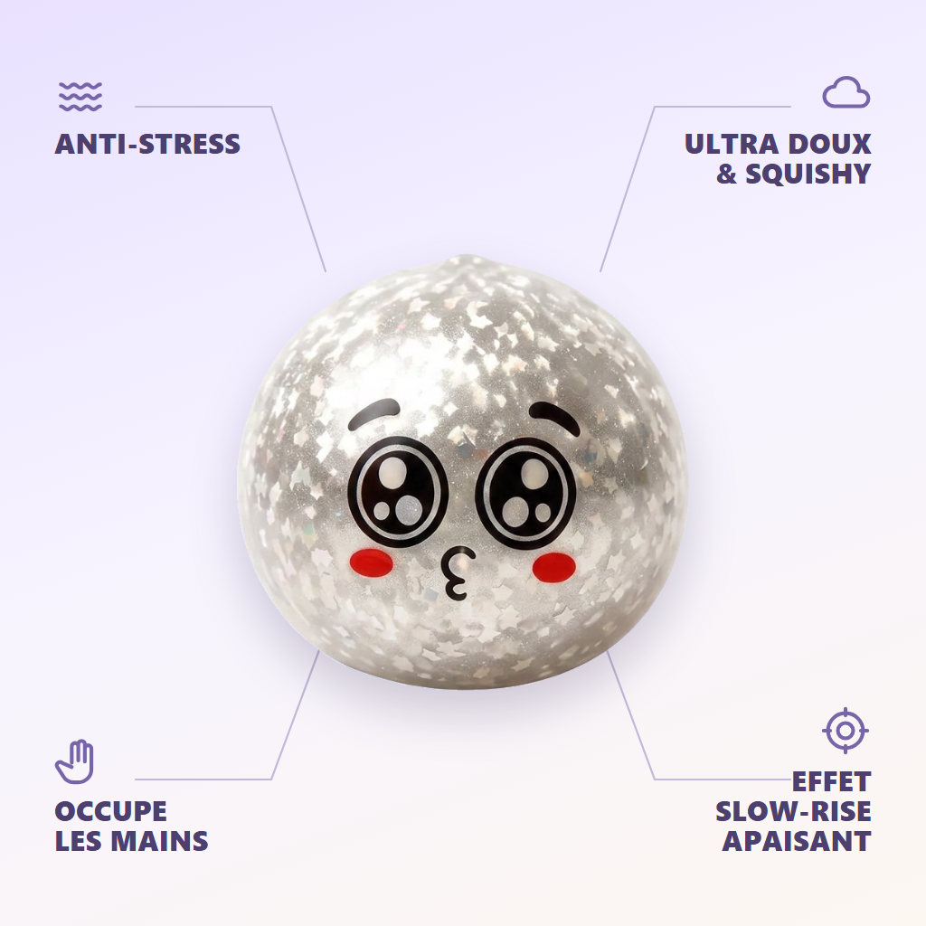 Squishy Dumpling Puppy Eyed Mystery — anti-stress, ultra doux, effet slow-rise