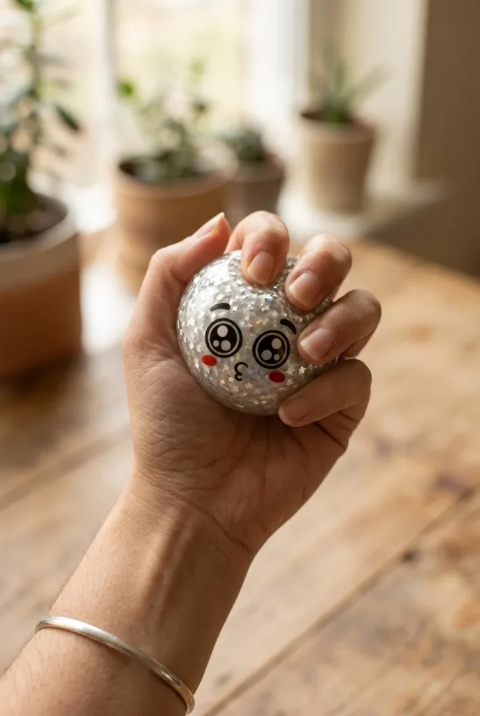 Squishy Dumpling Puppy Eyed Mystery pressé dans la main — effet squishy slow-rise