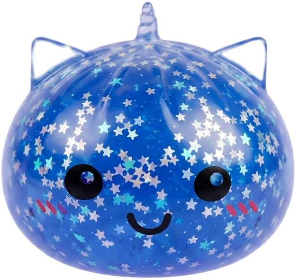 Squishy Dumpling Licorne Mystery Glitter — squishy seul, taille réelle