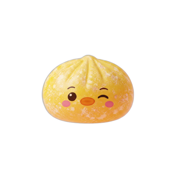 Squishy Dumpling Pingouin Jaune Beurre — squishy anti-stress slow-rise kawaii