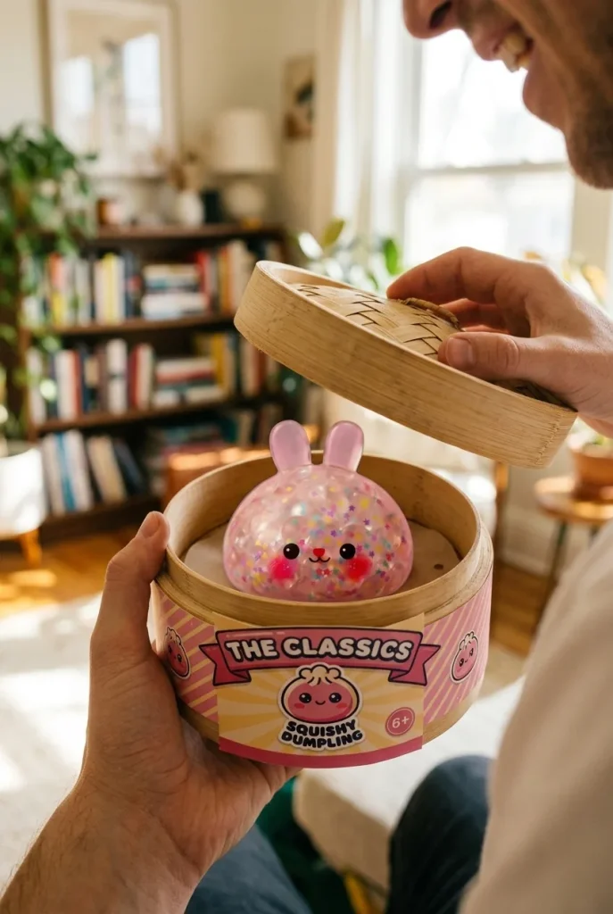 Déballage du Squishy Dumpling Lapin Bulle — la boîte panier vapeur s'ouvre
