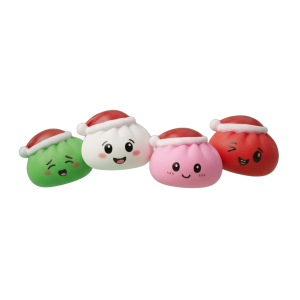 Squishy Dumpling Bonnet de Noël Set de 4 — squishy anti-stress slow-rise kawaii