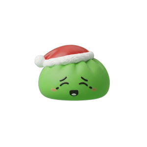 Squishy Dumpling Bonnet de Noël Elfe Vert — squishy anti-stress slow-rise kawaii
